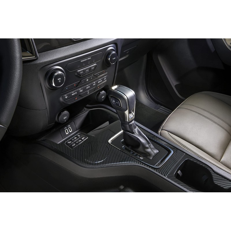 ruihe Carbon Fiber Pattern Car Gear Shift Knob Console Panel