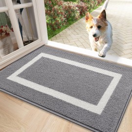 OLANLY Indoor Door Mat, 32x20, Non-Slip Absorbent Resist Dirt Entrance