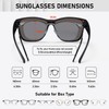 Kelinln Over Glass Sunglasses for Men Women, Trendy Womens Tortoise