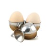 PIQIUQIU Set of 4 Egg Cup Holder Stainless Steel Egg