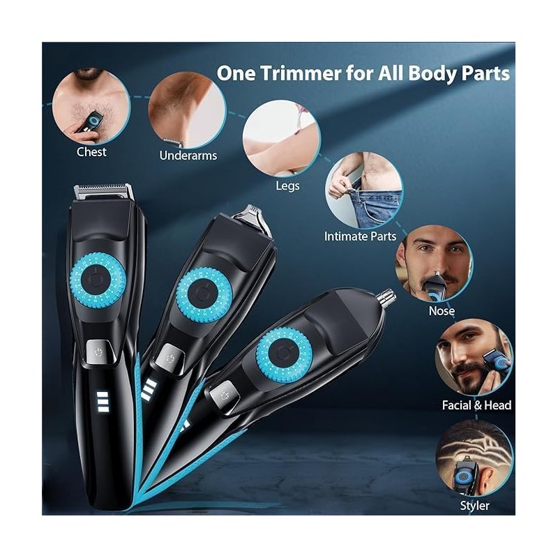 Beard Trimmer for Men with 3 Attachments, 40 Adjustable Precisions,