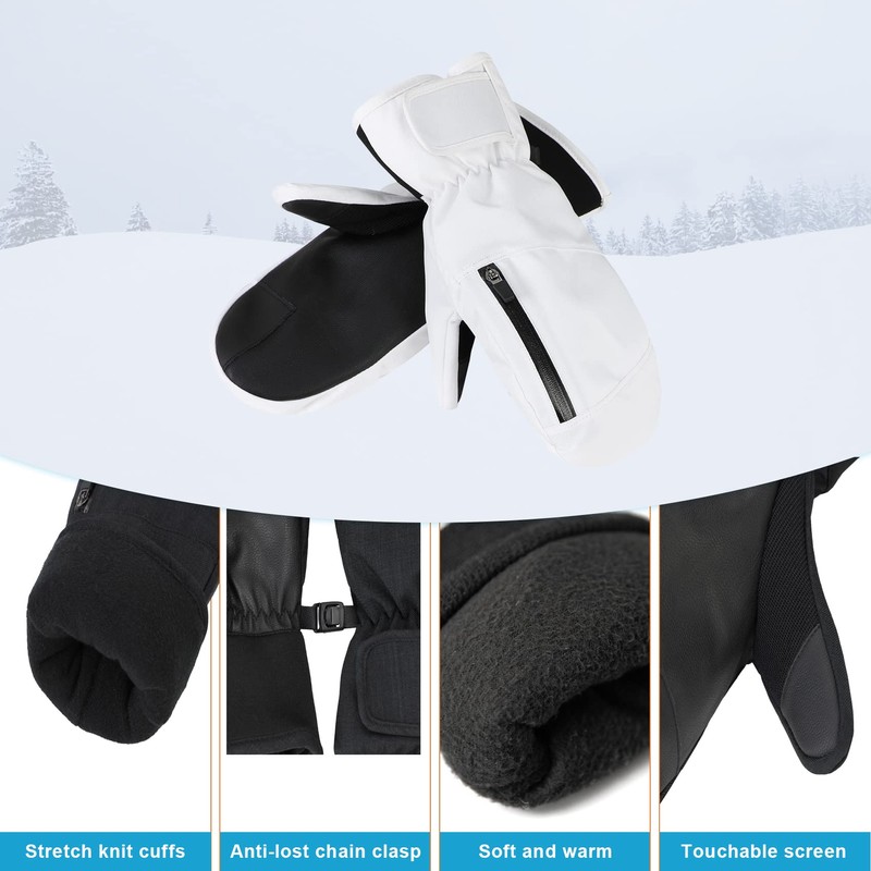Durio Waterproof Gloves Women Men Mittens Touchscreen Ski Gloves Winter