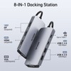 USB C Docking Station Dual DisplayPort, 8 in 1 USB