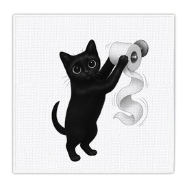 Threegoat 13x13 inch Cute Cat Kitchen Towels 1 PCS, Funny Pet Parents Gifts for Women and Decor Hand Towels for Bathroom, for Cat Lovers,Pet Owners Housewarming, Birthday-04