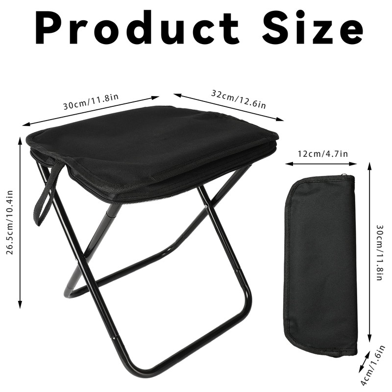 ZHABAYEN Portable Camping Stool, Foldable Outdoor Camping Foot Stool