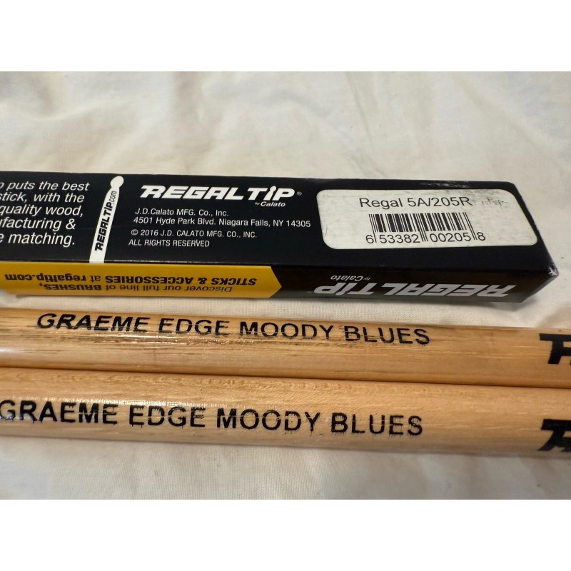 REGAL TIP Drum Sticks 5a Wood Tip, GRAEME EDGE MOODY