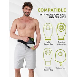 Ostomy Bag Covers, Ostomy Belt for Daily Life and Sporting, Colostomy Bag Covers for Men and Women to Hold Ostomy Bags, Black, Medium, Ostomy Belt