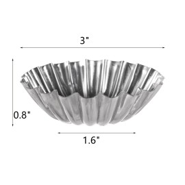 Dicunoy 100 PCS Egg Tart Molds for Baking, 3" Mini Tart Pie Pan, Aluminum Bri...