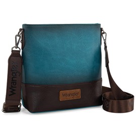 Wrangler Crossbody Purses for Women Two Tone Crossbody Bags Women Purses and Handbags Crossbody Turquoise WG20-8360TQ