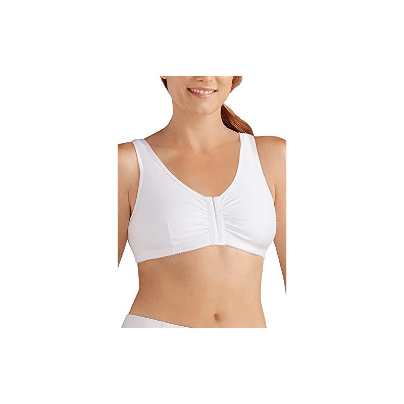 AMOENA Women's Frances Front-Closure Leisure Bra White Medium DD/E