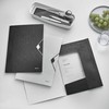 Leitz WOW Eckspannermappe aus Kunststoff, A4, Gummizugverschluss, Schwarz, WOW, 45990095