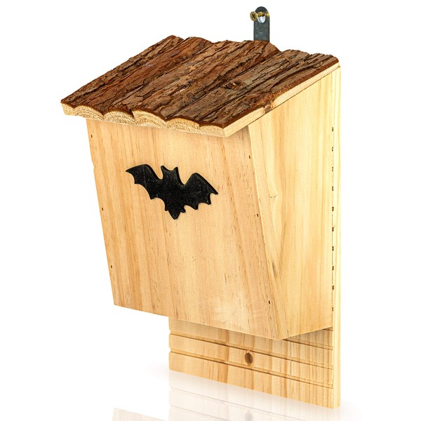 Skojig Bat box made of pine wood, fully assembled & untreated, bat house, bat cave, bat nest box