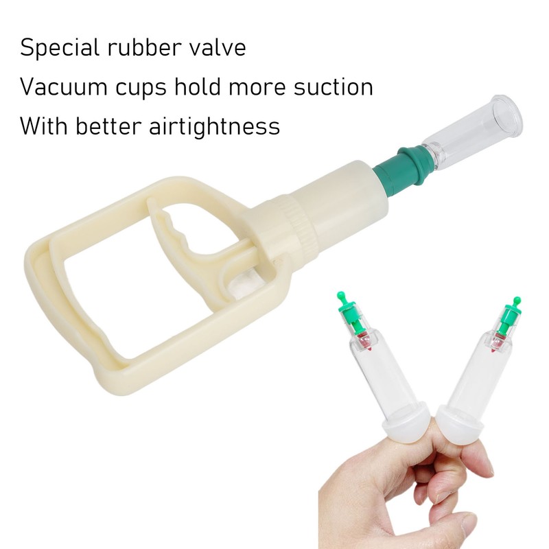 Finger Cupping Device Vacuum Suction Promote Circulation 2 Cups 2
