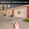 2 Pcs Universal Garage Door Opener Remote Keychain 4-Button Programmable