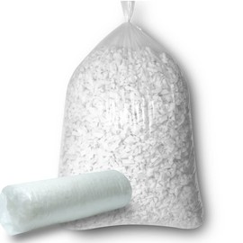 NiceLady 30lbs Shredded Memory Foam Bean Bag Filler with Added Gel Particles - Soft & Convenient for Couch Cushions, Dog Beds, Arts & Crafts (White,6 * 5 LBS)