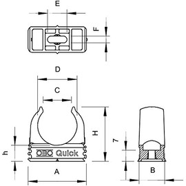 OBO Bettermann M32 Quick Clamp Black Pack of 50