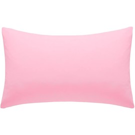 4x Pack Polycotton Plain Dyed Housewife 2 Pair of Pillowcase - Easy Care Machine Washable - Standard UK Size Pillow Case 50x75cm (Pink)