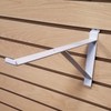 12" White Heavy Duty Slatwall Shelf Bracket with Support &