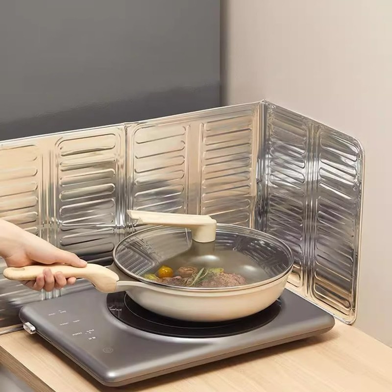 CHANGJIQ レンジガード 2個入り 高さ32.5cm 3面 油はねガード コンロガード アルミホイルオイルガード ガスコンロ カバー