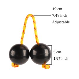 Aslatuas Rhythmic Ball ABS Kashaka Shaker Instrument Classic African Shaker Rattle Ball for Entertainment Pack of 2