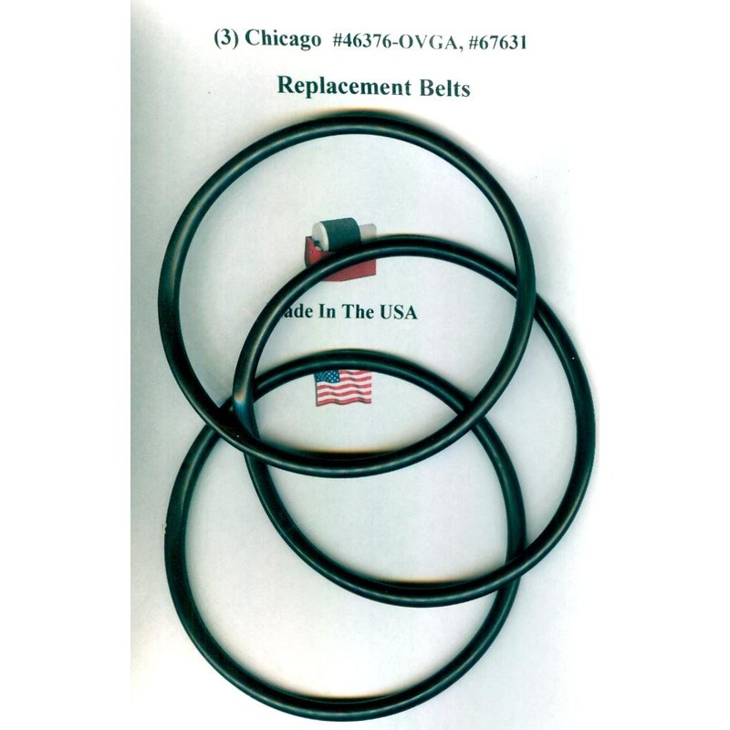 Replacement Drive Belts for Chicago #67631 Rock Tumbler- 3 Pack