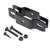 Plum Fittings 2" Sq. Steel Ornamental Fence Line Bracket Black