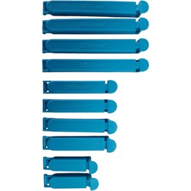 Clips/Pinzas Para Cerrar Bolsas De Alimentos Para Cocina, Polipropileno, 10 Piezas; (4) 13 x 2 x 2 Cm, (4) 9 x 2 x 2 Cm (2) 6 x 1 x 2 cm