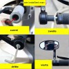 Unbranded Motorcycle 7/8" Handle Bar End Rearview Side Mirrors Fit
