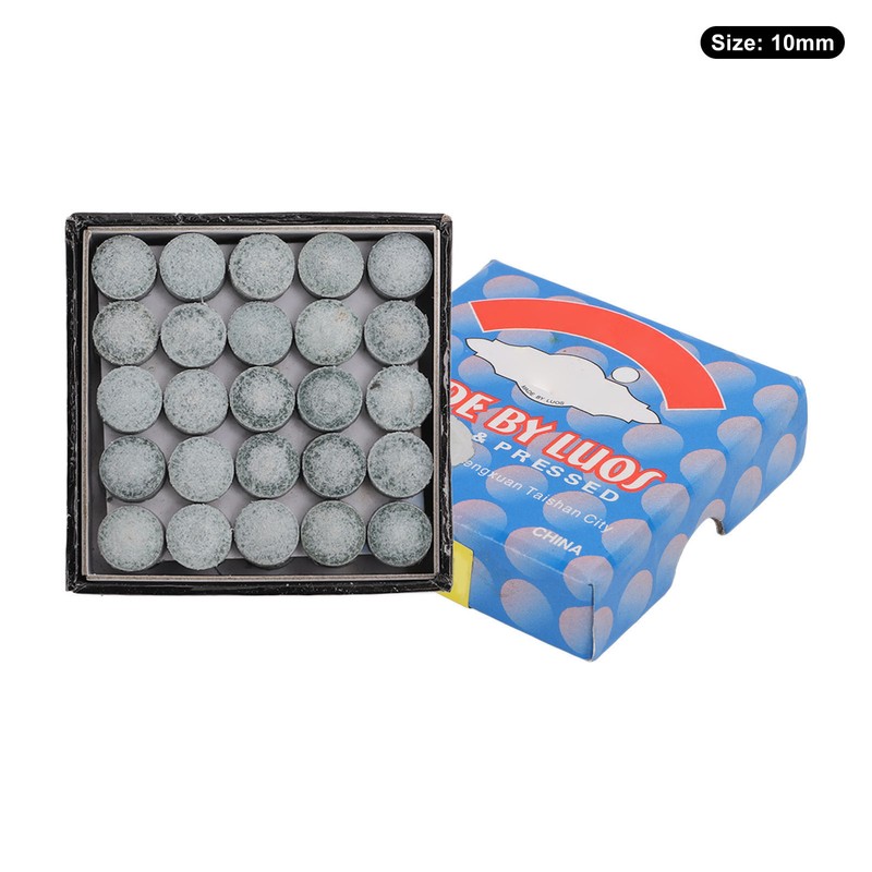 50Pcs Snooker Pool Cue Tips Grade A Leather Billiard Cue