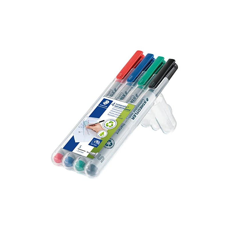Staedtler Lumocolor no-p S - Bolígrafo universal (4 unidades, 311