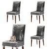 4 Pack Plastic Chair Covers, Clear Dining Room Chairs Cover