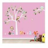 DaraBaby Vinil Infantil Árbol Selva Animales Del Bosque Búho Cuarto