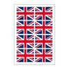 Generisch Pack of 8 stickers England flags set, sticker United