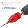 Adjustable Drill Stop Collar Aluminum Alloy Red Anti Slip Nylon