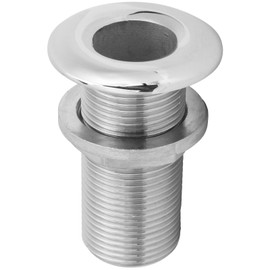 Board Passage Screw Connection, 58 mm Long 3/8 Inch 316 Stainless Steel Thru Hull Fitting Connection Water Drain Outlet Universal Board Breakthrough Board Feedthrough for Boats, Yachts, Marine