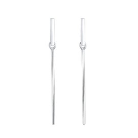 Elli Women's Geo Rectangular Trend Minimal Basic Earrings in 925 Sterling Silver, Facet cut, None