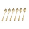 GRAEWE Espresso Spoons Gold Plated with Rose Design 6 Pieces