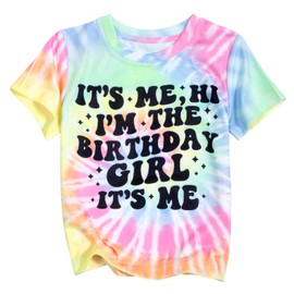 LOTUCY Its Me Hi Im The Birthday Girl Its Me Shirt Girls Birthday Party T-Shirt Birthday Outfit for Youth Girls