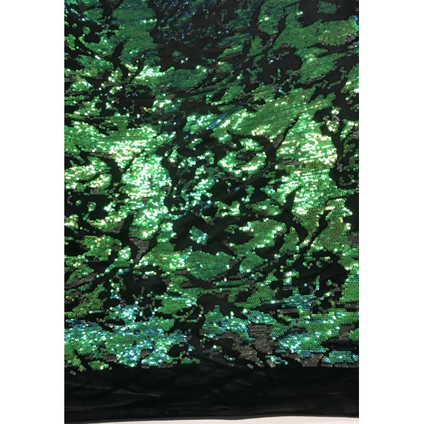 New Creations Fabric And Foam Inc GREEN IRIDESCENT SEQUINS ON
