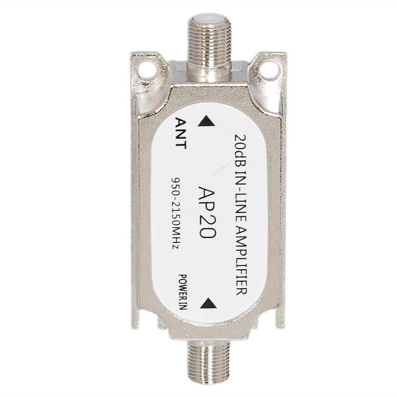 SaferCCTV Satellite 20Db Gain Inline Amplifier 950-2150MHZ Satellite Signal Booster