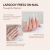 LARSOOY Nails Handmade Press on Nails Long Coffin | Hand