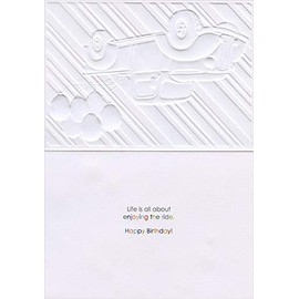 Pictura Classic Truck and Ornate Balloons Bright and Colorful 'Jane' Birthday Card for Him/Man