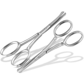 Pfotenschere Hunde Fellscheren Set Scharfe Schnittflächen 2 abgerundete Scheren 9 cm aus Edelstahl für eine perfekte Fellpflege