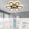 Black-Star ring Ceiling Fans with Lights and Remote, 27 Inch