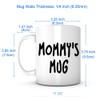 PRINT SUPREMACY Daddy's mug and mommy's mug set,11 ounce white