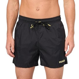 HUGO Pop Logo Swim Trunks, Black Olive, L