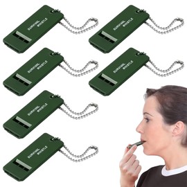 ZHEJIA Whistle with Keychain (Set of 6) Disaster Preparedness Whistle, Emergency Whistle, Rescue, Survival, Hiking, Mountain Climbing, Outdoors, Camping, Survival, Equipment, Lightweight, Universal,