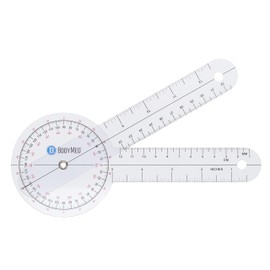 BodyMed 8 Inch Medical Spinal Goniometer Measurer – 360° ISOM Calibrated Scales – Physical Therapy Rehab & Recovery Essential Orthopedic Angle Protractor for Measuring Range of Motion