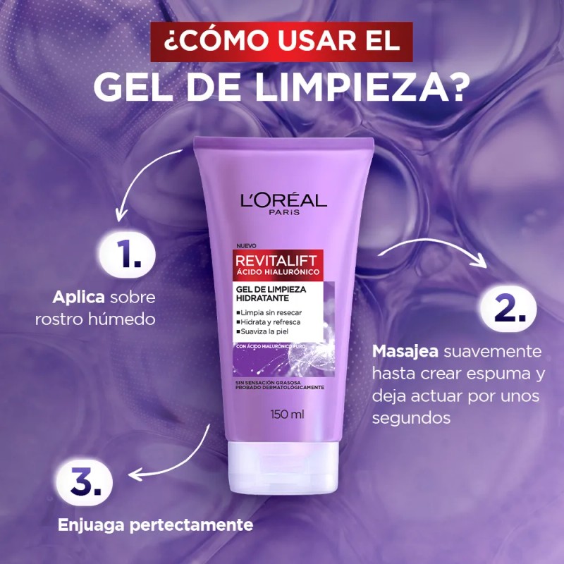 Gel De Limpieza L'Oréal Paris Revitalift Ácido Hialurónico Hidratante 150