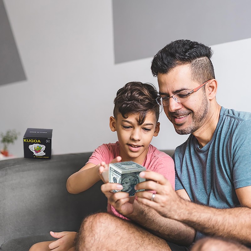 Speed Cube 3x3 Ten-Dollar Notes/Bill Back Pattern Magic Cube Puzzle,IQ